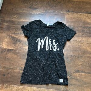 Black 'Mrs.' Short Sleeve Tee